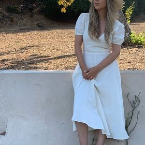 Zara off white linen dress size XS